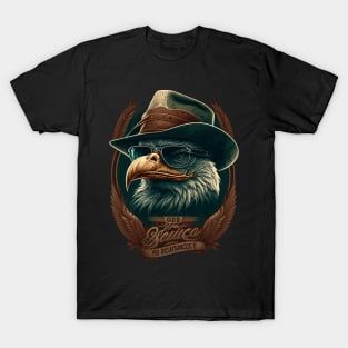 Retro logo with animal Eagle T-Shirt